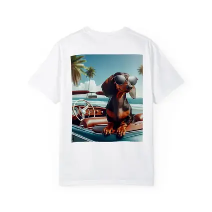 Dachshund Dog Sunglasses Vintage Convertible Beach