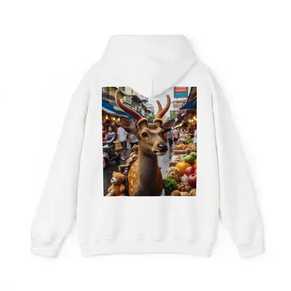 Deer With Antlers At Asian Street Market