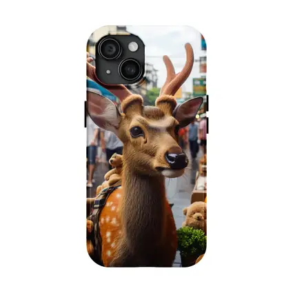 Deer With Antlers At Asian Street Market
