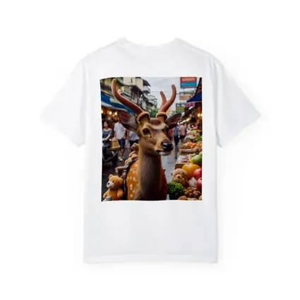 Deer With Antlers At Asian Street Market