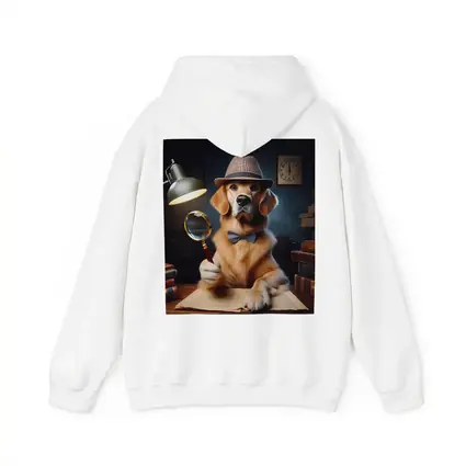 Golden Retriever Detective Dog With Magnifying Glass