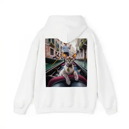 Devon Rex Cat Riding Venice Gondola