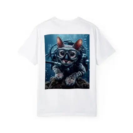 Sphynx Cat Scuba Diver Underwater Ocean Scene