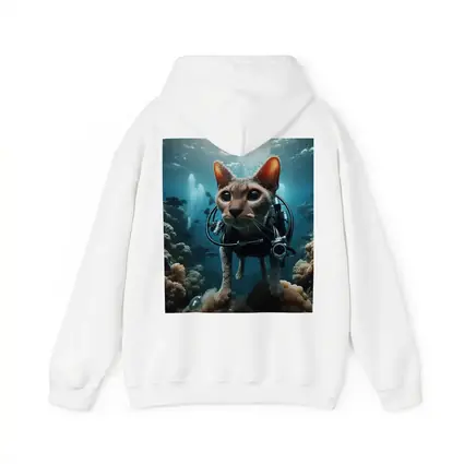 Sphynx Cat Scuba Diving Underwater Coral Reef