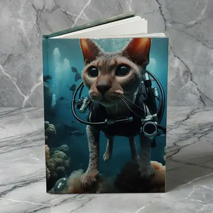 Sphynx Cat Scuba Diving Underwater Coral Reef