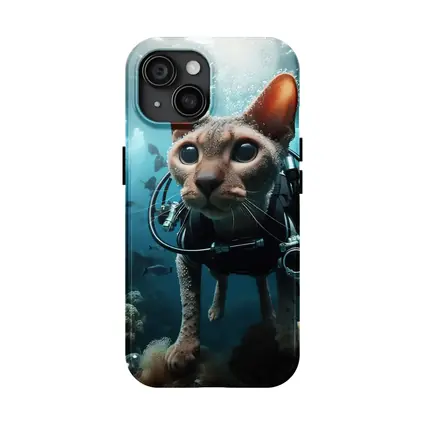 Sphynx Cat Scuba Diving Underwater Coral Reef