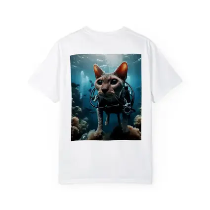 Sphynx Cat Scuba Diving Underwater Coral Reef