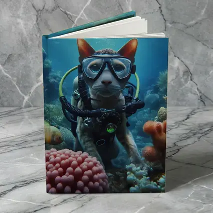Sphynx Cat Scuba Diving Coral Reef Underwater