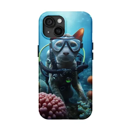 Sphynx Cat Scuba Diving Coral Reef Underwater