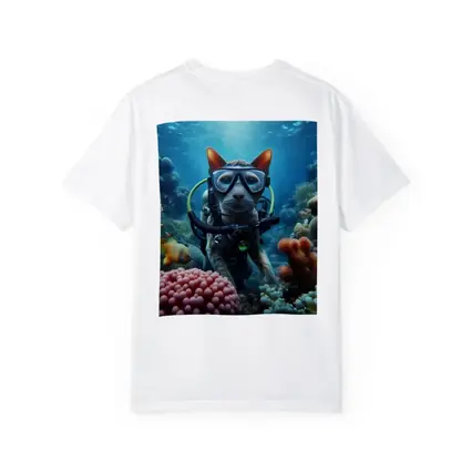 Sphynx Cat Scuba Diving Coral Reef Underwater