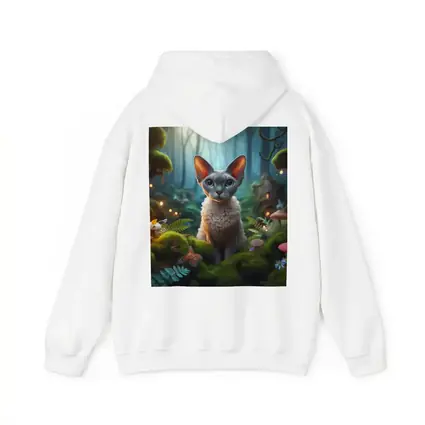 Devon Rex Cat Enchanted Fantasy Forest Art