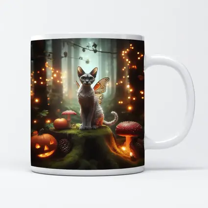 Devon Rex Fairy Cat Enchanted Forest Halloween