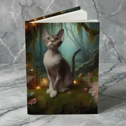 Devon Rex Cat Enchanted Forest Fairy Lights