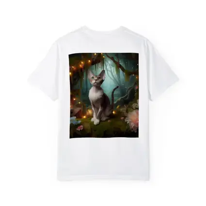 Devon Rex Cat Enchanted Forest Fairy Lights