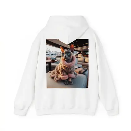 Sphynx Cat Cozy Sweater Luxury Yacht Interior