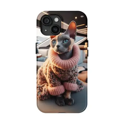 Sphynx Cat Cozy Sweater Luxury Yacht Interior
