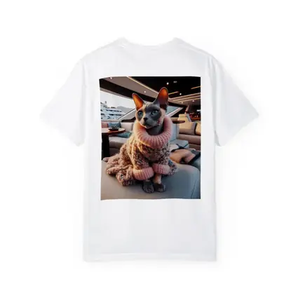 Sphynx Cat Cozy Sweater Luxury Yacht Interior