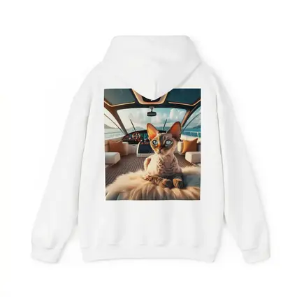 Devon Rex Cat Relaxing On Luxury Yacht