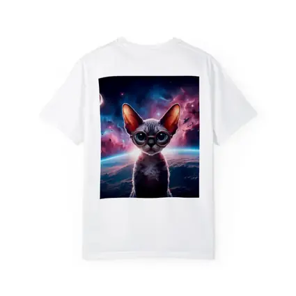 Sphynx Cat Wearing Goggles In Space