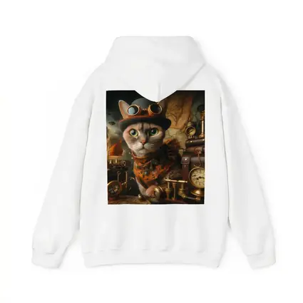 Steampunk Cat With Goggles And Clocks