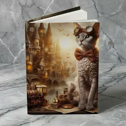 Steampunk Cat Devon Rex Victorian City