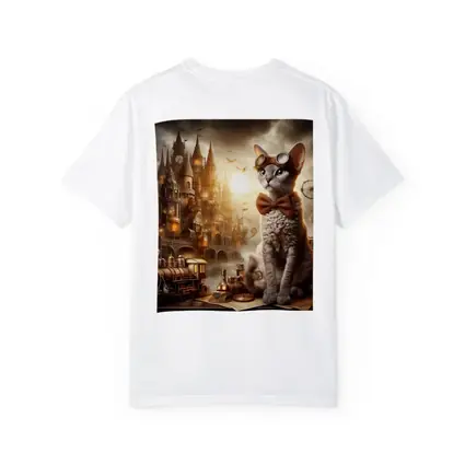 Steampunk Cat Devon Rex Victorian City