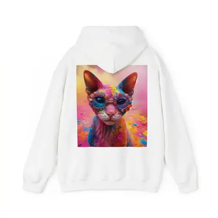 Sphynx Cat Colorful Powder Paint Glasses