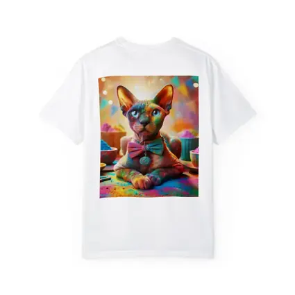 Sphynx Cat Covered Colorful Holi Powder