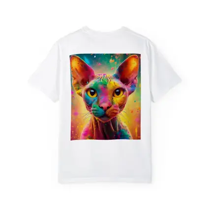 Sphynx Cat Colorful Holi Paint Explosion