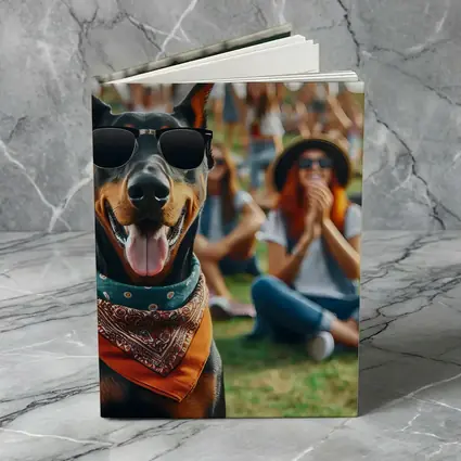 Cool Doberman Sunglasses Bandana Outdoor Crowd