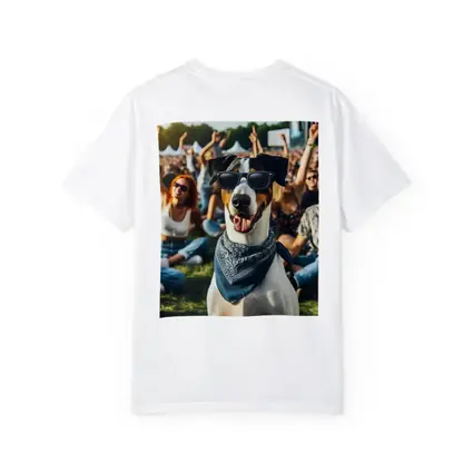 Cool Dog Sunglasses Bandana Music Festival Crowd