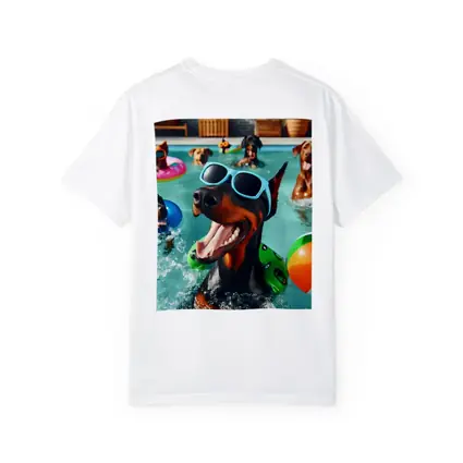 Doberman Pinscher Dogs Pool Party Summer