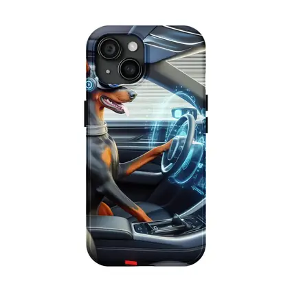 Doberman Pinscher Driving Car VR Headset