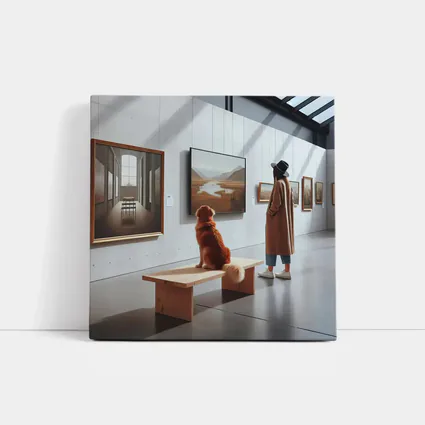 Golden Retriever Dog Art Gallery Museum