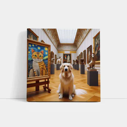 Golden Retriever Dog Art Gallery Museum