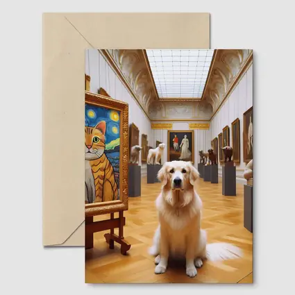 Golden Retriever Dog Art Gallery Museum