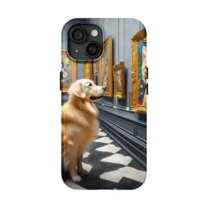 Golden Retriever Admiring Cat Portrait Art Gallery