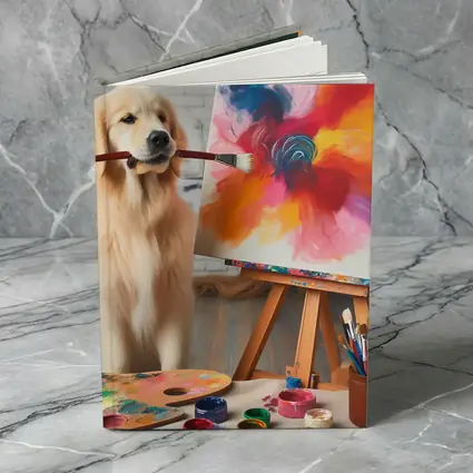 Golden Retriever Painting On Canvas Art Studio