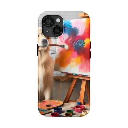 Golden Retriever Painting On Canvas Art Studio