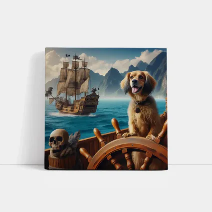 Happy Dog Pirate Ship Ocean Adventure