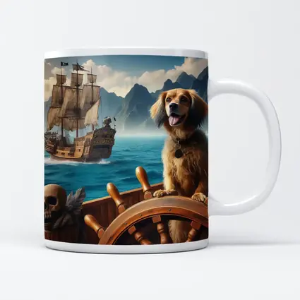 Happy Dog Pirate Ship Ocean Adventure