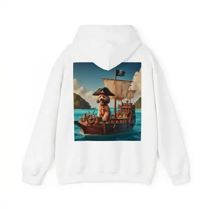 Goldendoodle Pirate Captain On Sailing Ship
