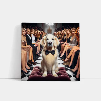 Golden Retriever Bow Tie Fashion Show Runway