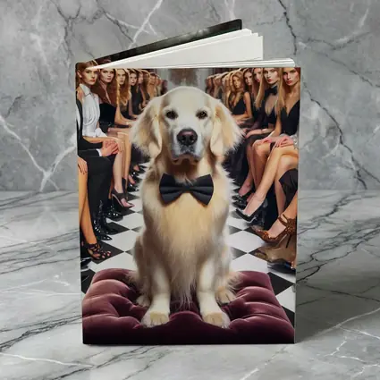 Golden Retriever Bow Tie Fashion Show Runway