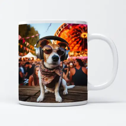 Jack Russell Terrier DJ Festival Crowd Scene