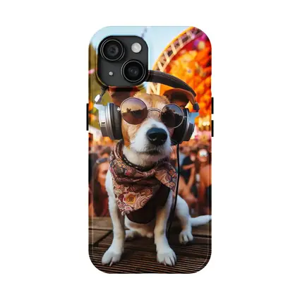 Jack Russell Terrier DJ Festival Crowd Scene