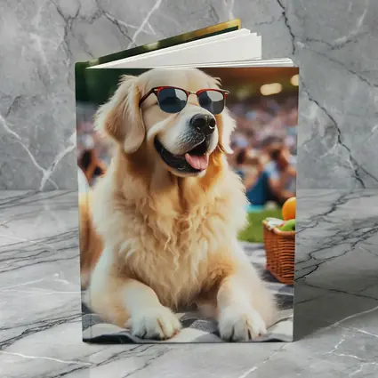 Golden Retriever Sunglasses Picnic Summer Outdoors