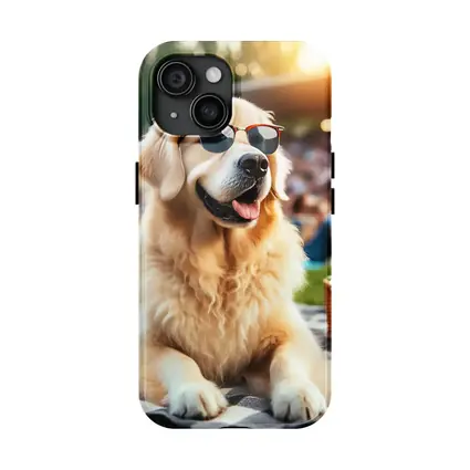 Golden Retriever Sunglasses Picnic Summer Outdoors