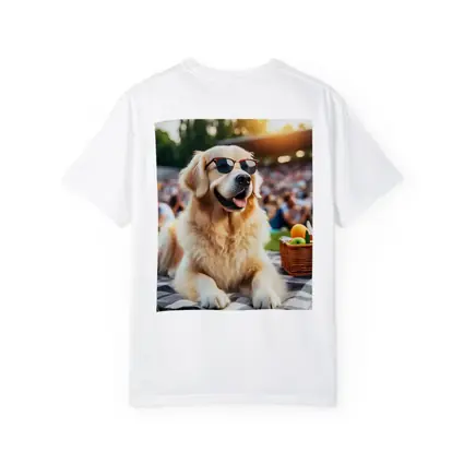 Golden Retriever Sunglasses Picnic Summer Outdoors