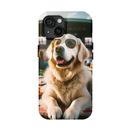 Golden Retriever Sunglasses Outdoor Concert Festival